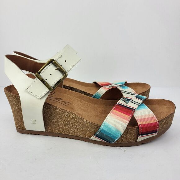 Zodiac Mabel Cork Ankle Strap Wedge Sandals - Picture 7 of 16